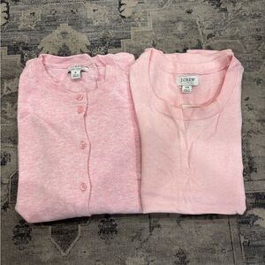 NWT J.Crew Factory Cotton Cardigan & shell set”Lightweight Classic SZ S/XS